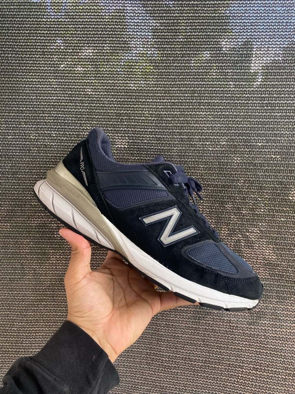New Balance 990v5 Made in USA Navy Black Running Shoes